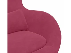Poltrona*vidaxl Cadeira ovo Vinho 63 x 73 x 90 cm Veludo Vermelho
