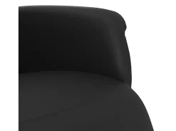 Poltrona*vidaxl Cadeira reclinável com apoio de pés couro artificial Preto