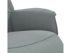 Outlet vidaxl Cadeira reclinável com apoio de pés tecido cinzento-claro Cinzento claro