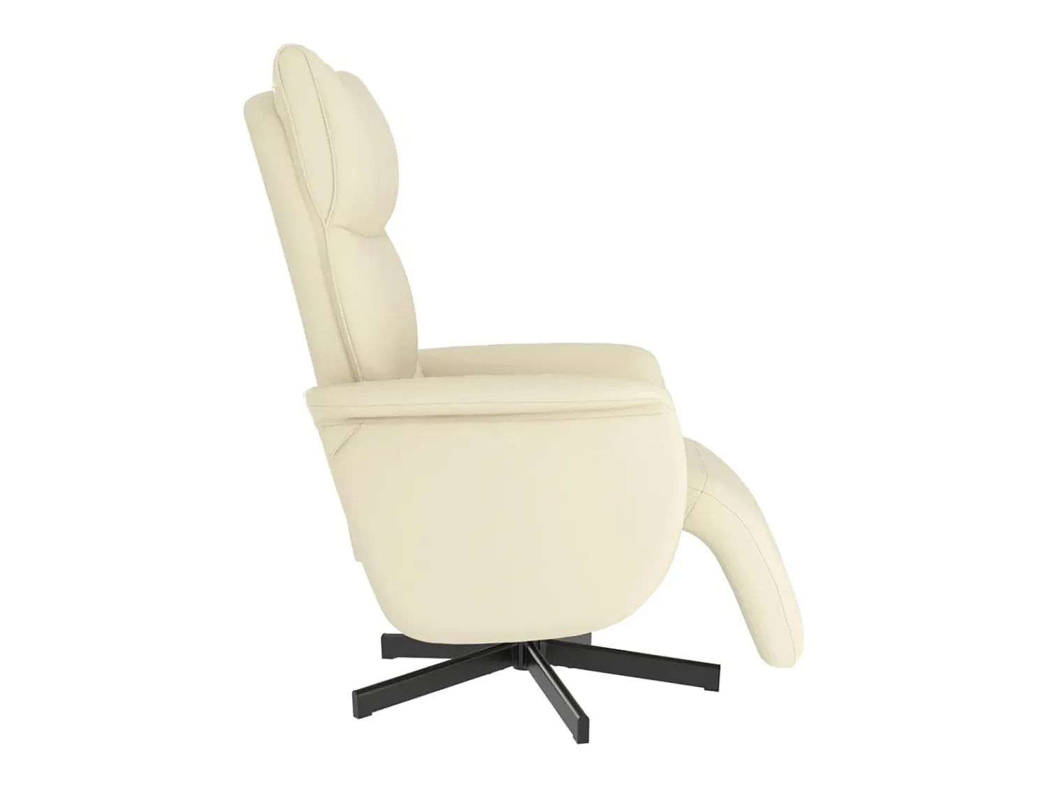 Outlet vidaxl Cadeira reclinável com apoio de pés couro artificial cor Creme