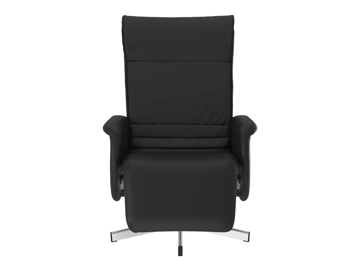 Poltrona* Cadeira reclinável com apoio de pés couro artificial PT784205 Preto