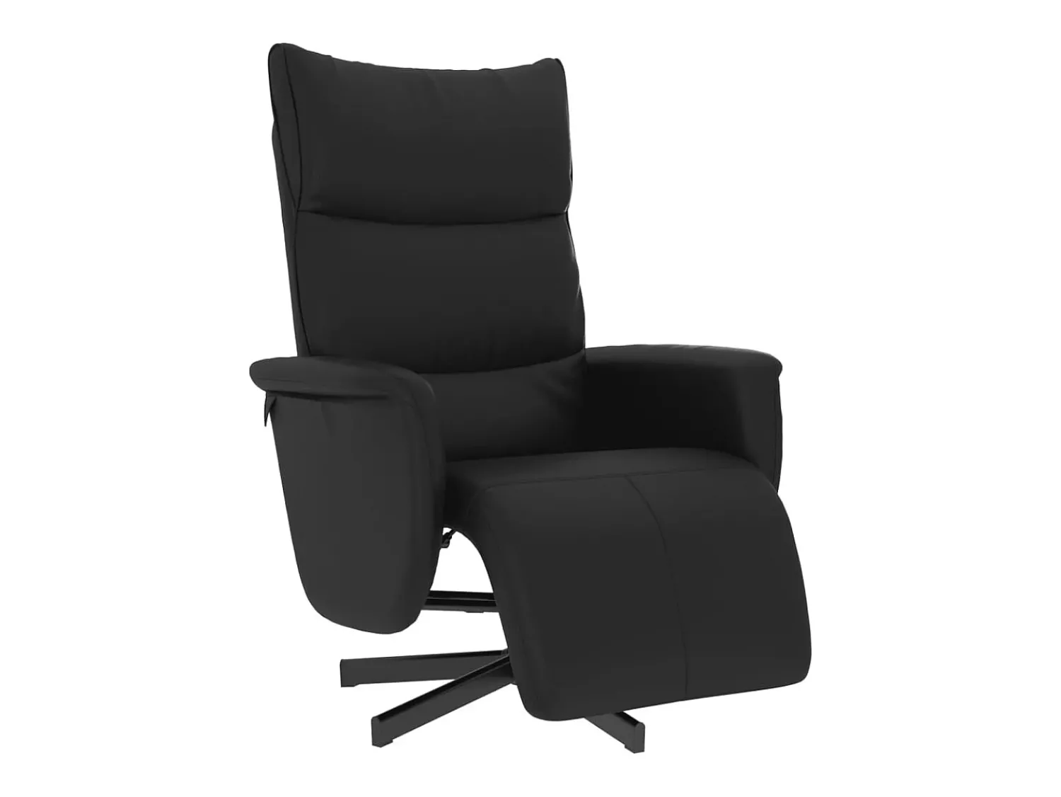 Poltrona| Cadeira reclinável com apoio de pés couro artificial PT642636 Preto