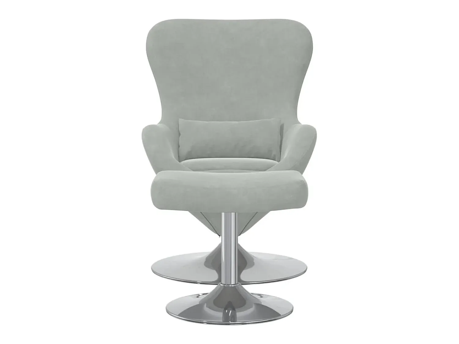 Poltrona* Cadeira Relax | Cadeira com Puff Cinzento-claro 63x73x90 cm Veludo SHL26587 Cinzento claro