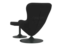 Poltrona* Cadeira Relax | Cadeira com Puff 63x73x90 cm Veludo SHL126774 Preto