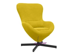 Poltrona| Cadeira Relax | Cadeira ovo 63x73x90 cm Veludo SHL946902 Amarelo