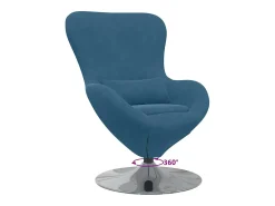 Outlet Cadeira Relax | Cadeira ovo 63x73x90 cm Veludo SHL808380 Azul
