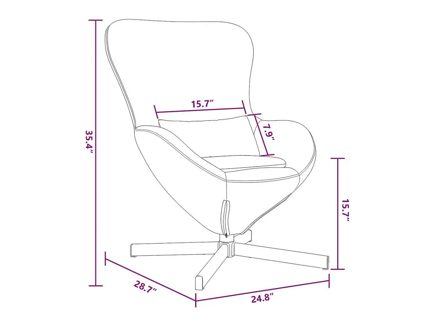Poltrona* Cadeira Relax | Cadeira ovo Cinzento-claro 63x73x90 cm Veludo SHL501800 Cinzento claro