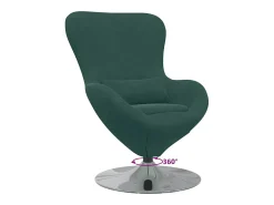 Poltrona* Cadeira Relax | Cadeira ovo Verde-escuro 63x73x90 cm Veludo SHL644063 Verde pinho