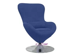 Poltrona| Cadeira Relax | Cadeira ovo polícia 63x73x90 cm Veludo SHL286882 Azul