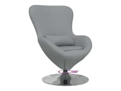 Poltrona| Cadeira Relax | Cadeira ovo Cinzento-claro 63x73x90 cm tecido SHL651963 Cinzento claro