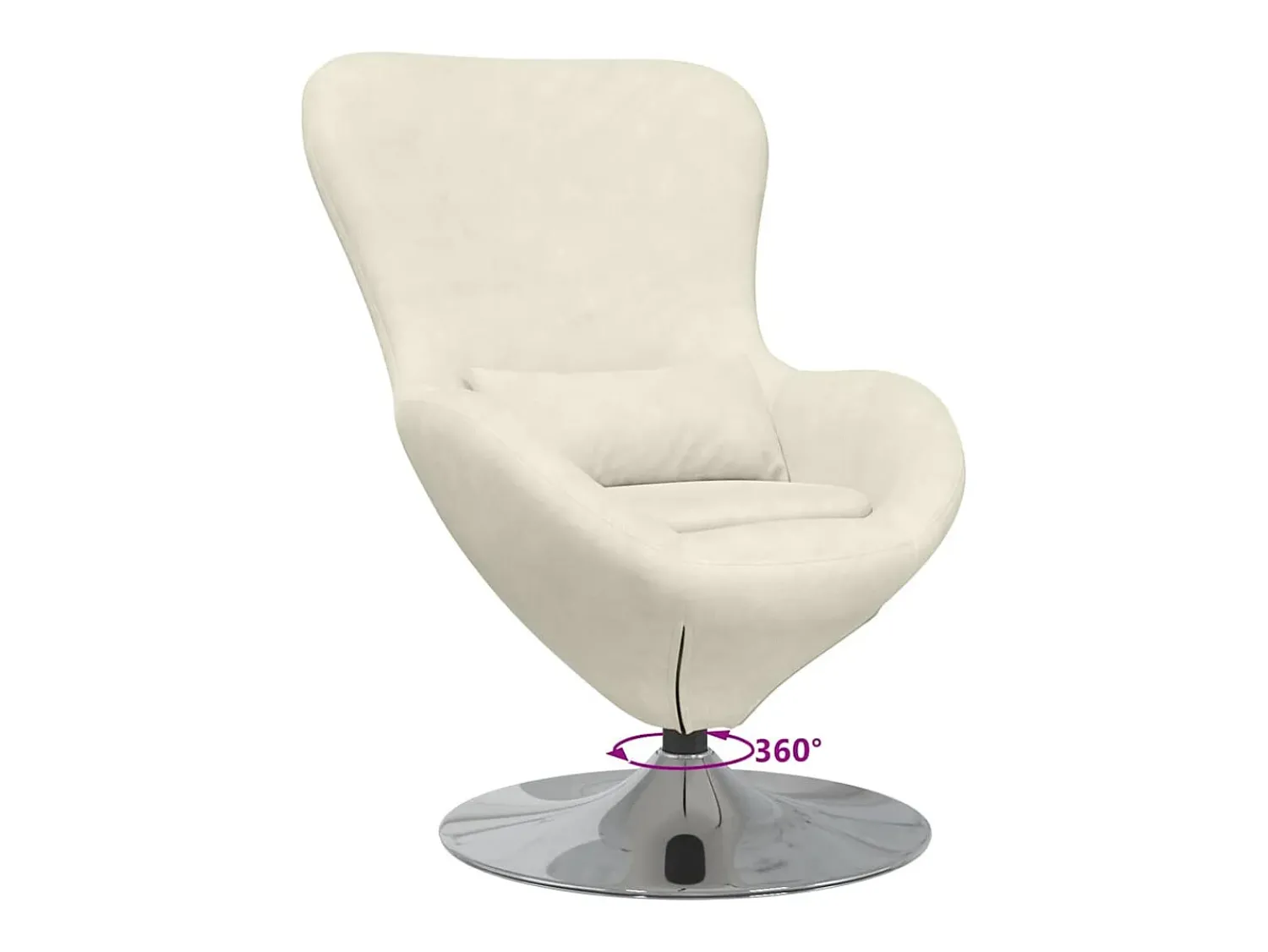 Poltrona* Cadeira Relax | Cadeira ovo 63x73x90 cm Veludo SHL725305 Creme