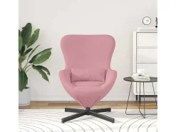 Online Cadeira Relax | Cadeira ovo 63x73x90 cm Veludo SHL33837 Rosa