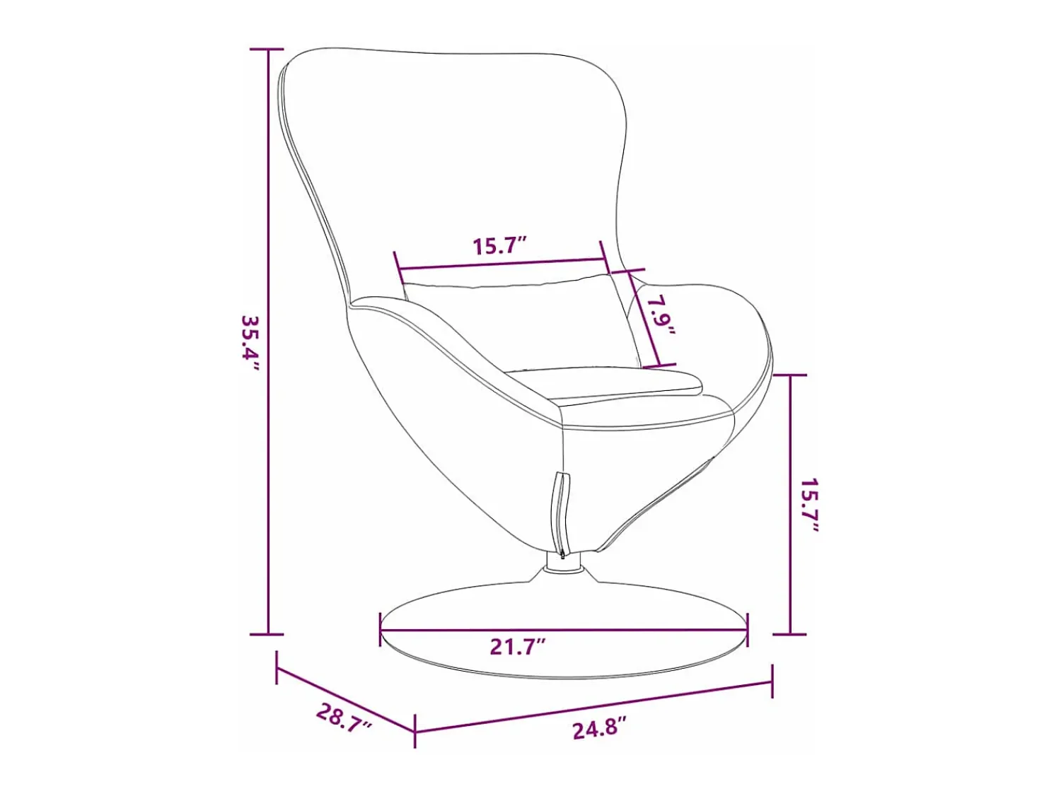 Sale Cadeira Relax | Cadeira ovo 63x73x90 cm Veludo SHL704547 Preto