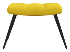 vidaxl Cadeira Relaxante com Banco Veludo Mostarda Amarelo
