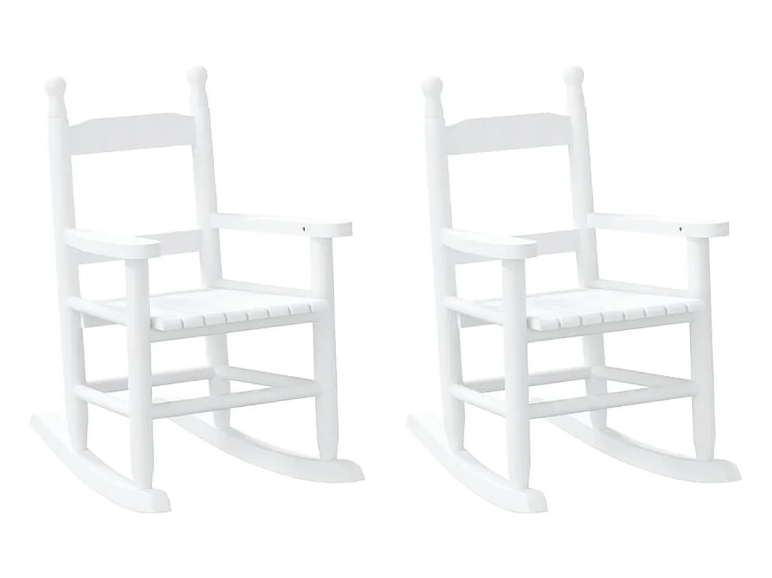 Discount vidaxl Cadeiras de baloiço infantis 2 pcs álamo maciço Branco