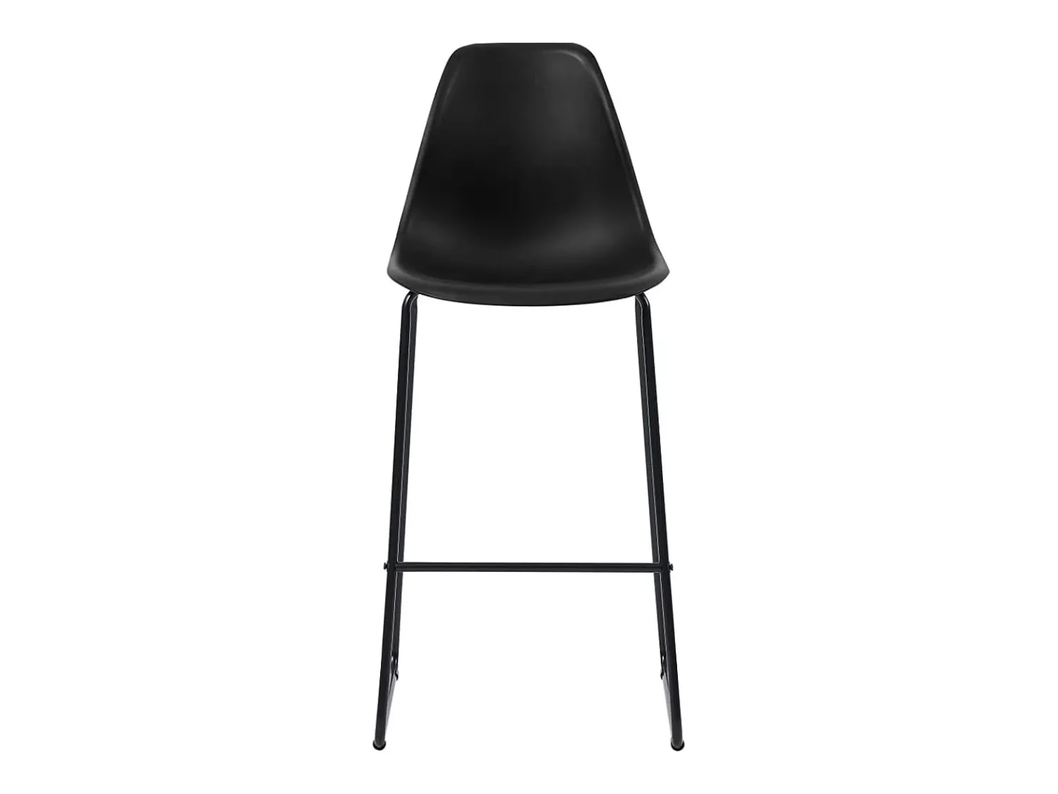 New Cadeiras de bar 2 pcs plástico PT959167 Preto