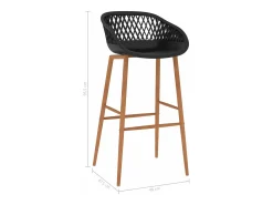 Banco|vidaxl Cadeiras de bar 4 pcs Preto