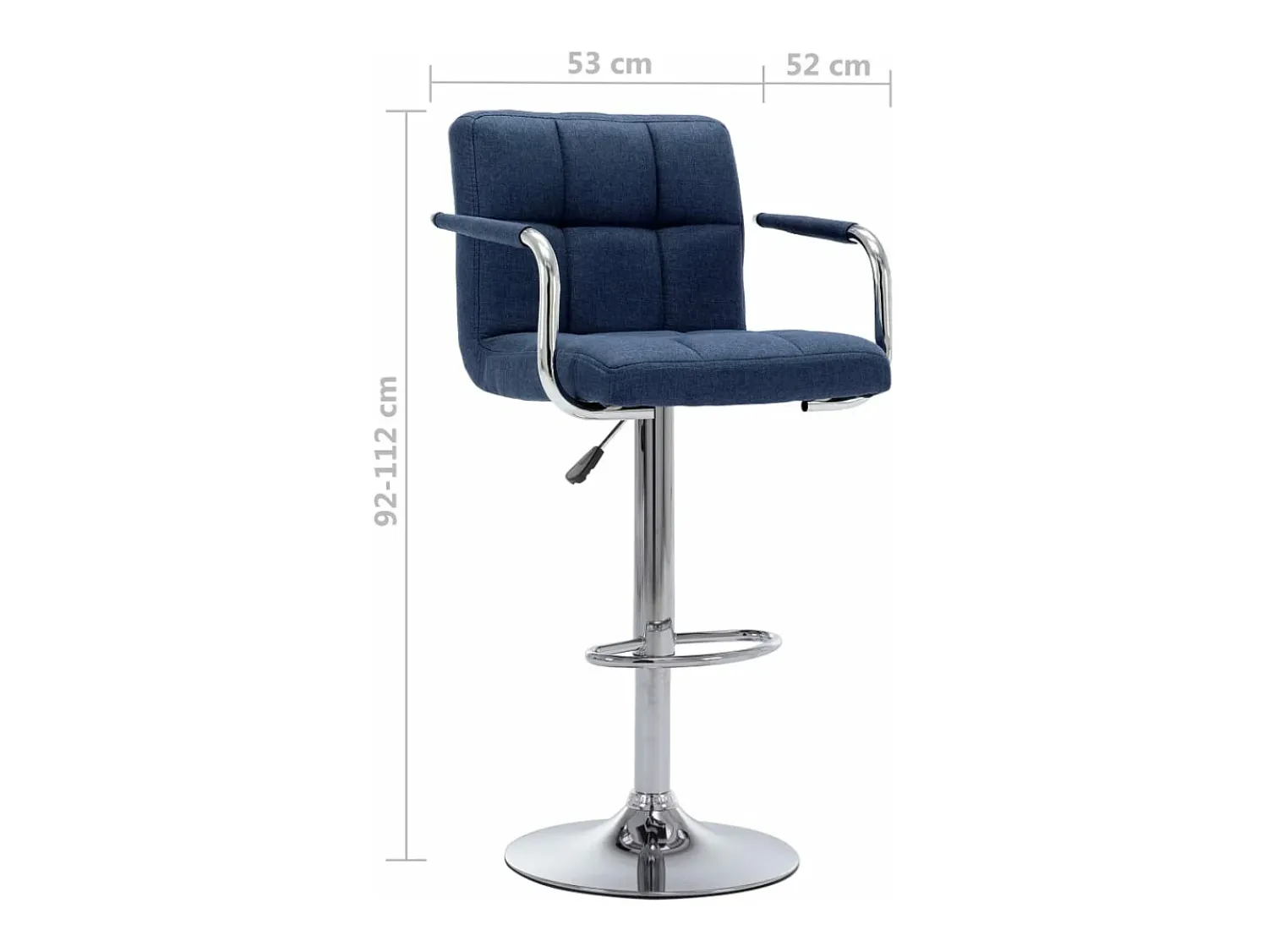 Online vidaxl Cadeiras de bar 2 pcs tecido Azul