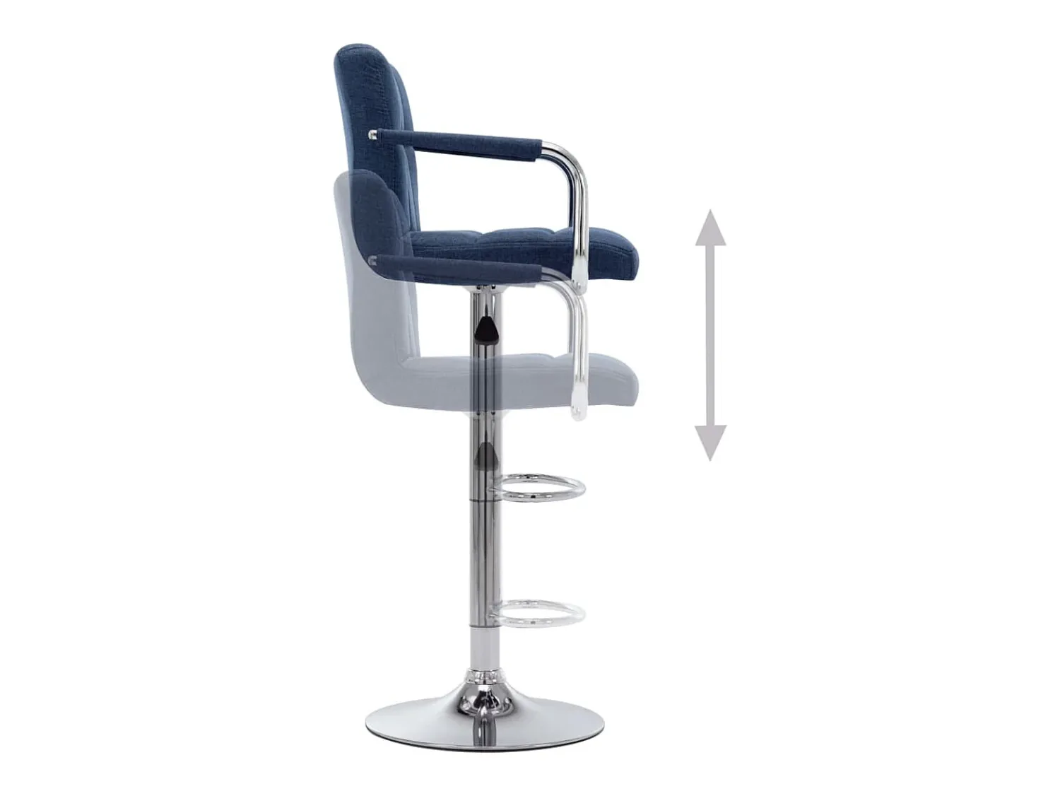 Online vidaxl Cadeiras de bar 2 pcs tecido Azul