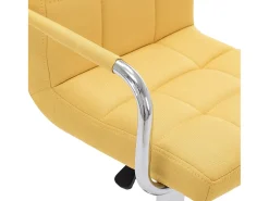 Banco|vidaxl Cadeiras de bar 2 pcs tecido Amarelo