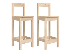 vidaxl Cadeiras de bar 2 pcs 40x41,5x112 cm pinho maciço^ Banco