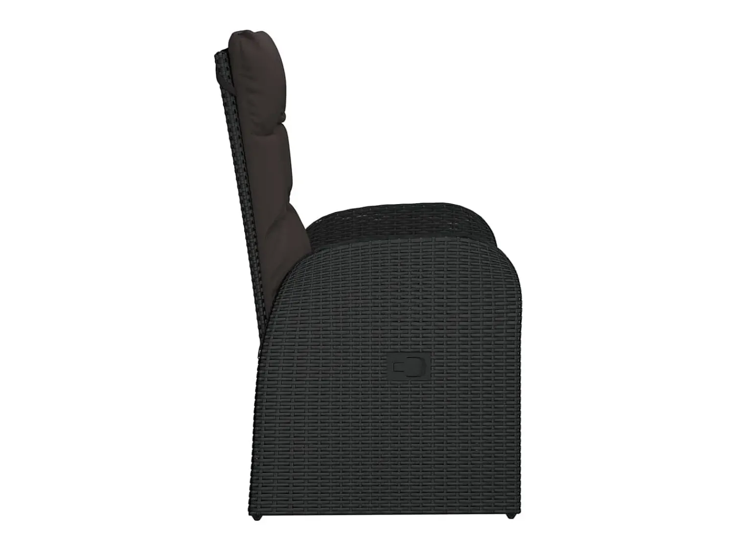 Hot vidaxl Cadeiras de jardim reclináveis 2pcs c/ almofadões vime PE Preto