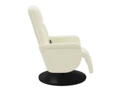 Poltrona| Cadeirão de massagens reclinável com apoio de pés veludo SHL511466 Creme