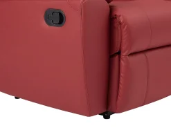 Poltrona*Vente-unique Cadeirão relax em pele - AROMA Vermelho