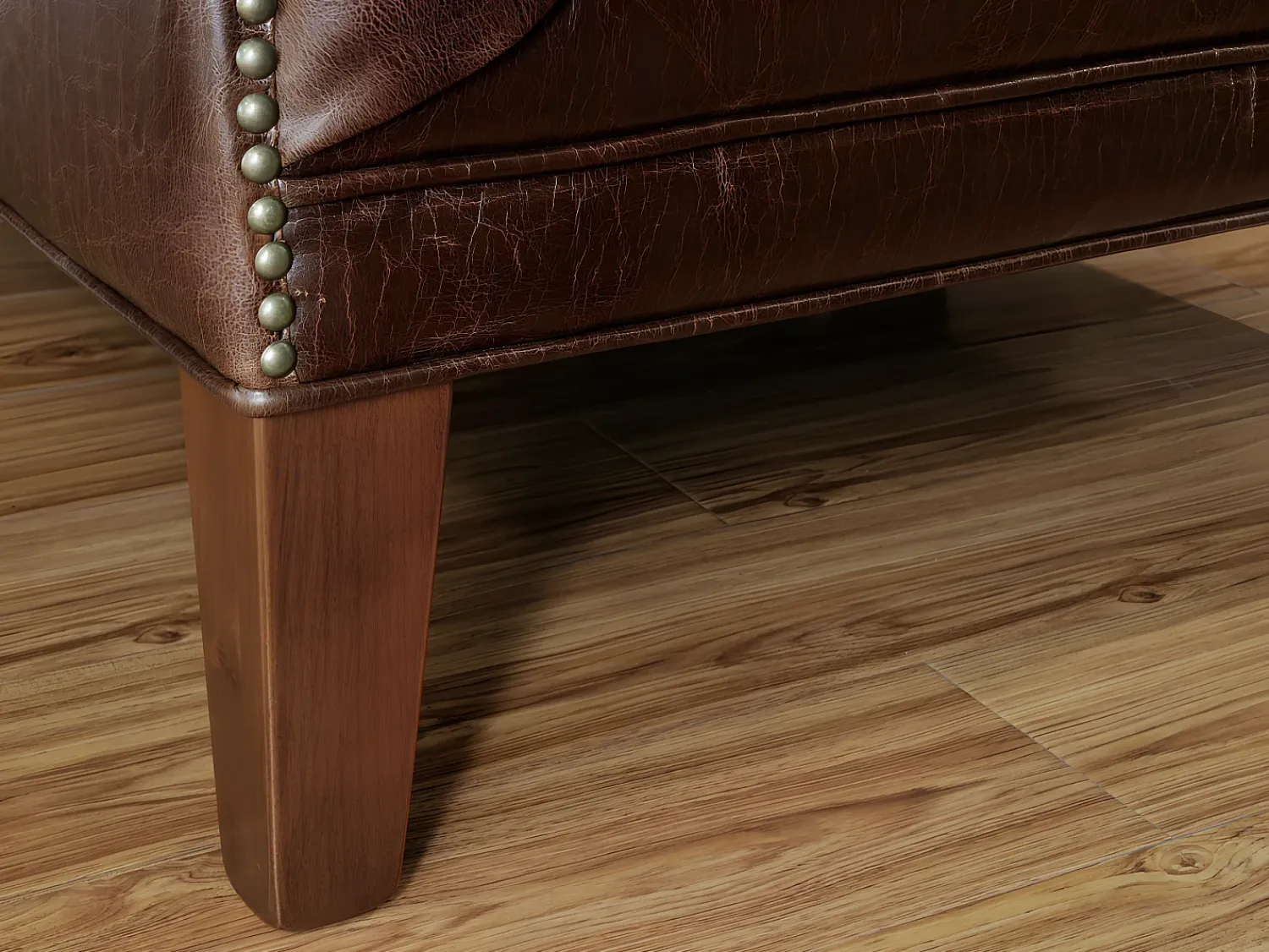 Poltrona*LINEA SOFA Cadeirão vintage em pele envelhecida Castanho - COLBERT Castanho chocolate