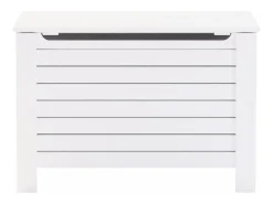 Acessórios De Arrumação*vidaxl Caixa arrumação c/ tampa RANA 100x49x54 cm pinho maciço Branco