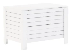 Acessórios De Arrumação*vidaxl Caixa de arrumação c/ tampa RANA 80x49x54cm pinho maciço Branco