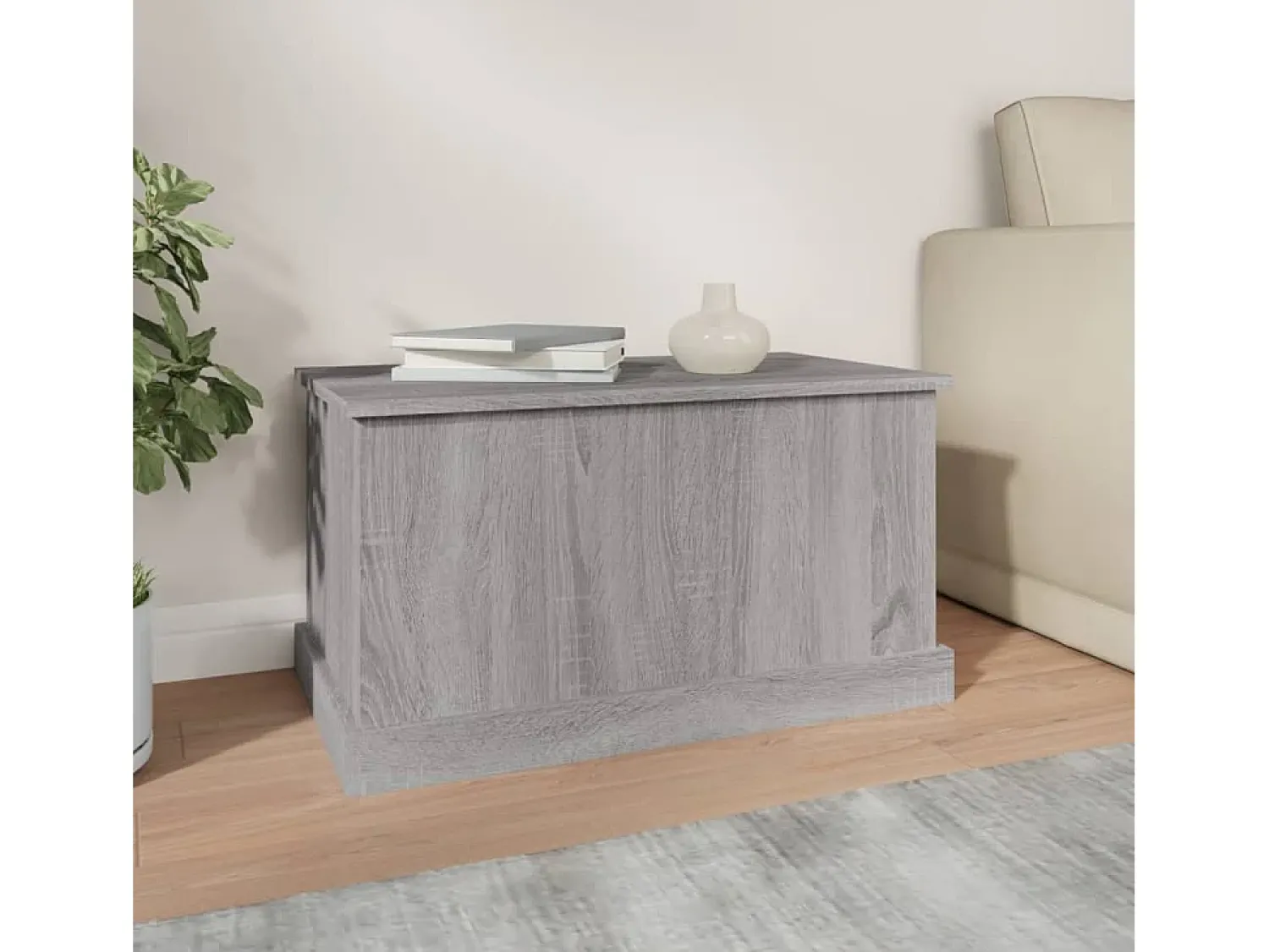 Acessórios De Arrumação| Caixa de arrumação 70x40x38 cm derivados madeira cinza sonoma PT148984 Cinzento