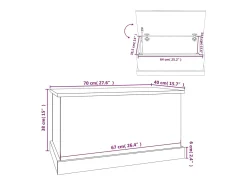 Outlet vidaxl Caixa de arrumação 70x40x38 cm derivados madeira cinza sonoma Cinzento