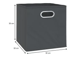 Vicco Caixa dobrável antracite 30x30x30^ Acessórios De Arrumação