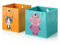 Acessórios De Arrumação*Vicco Caixa dobrável laranja/azul 30x30x30 Cor de laranja