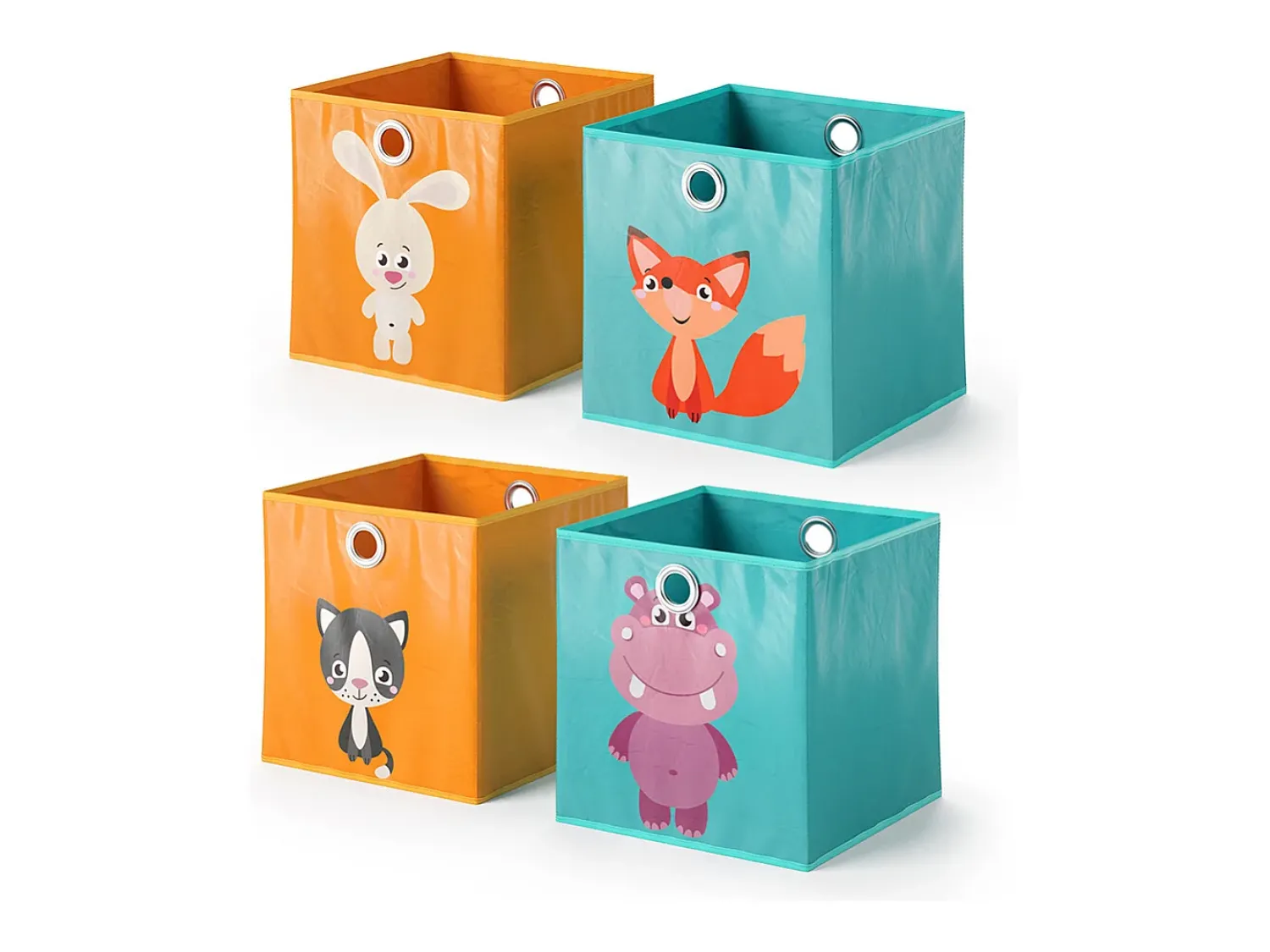 Acessórios De Arrumação*Vicco Caixa dobrável laranja/azul 30x30x30 Cor de laranja
