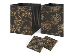 Vicco Caixa dobrável /dourado 30x30x30^ Acessórios De Arrumação