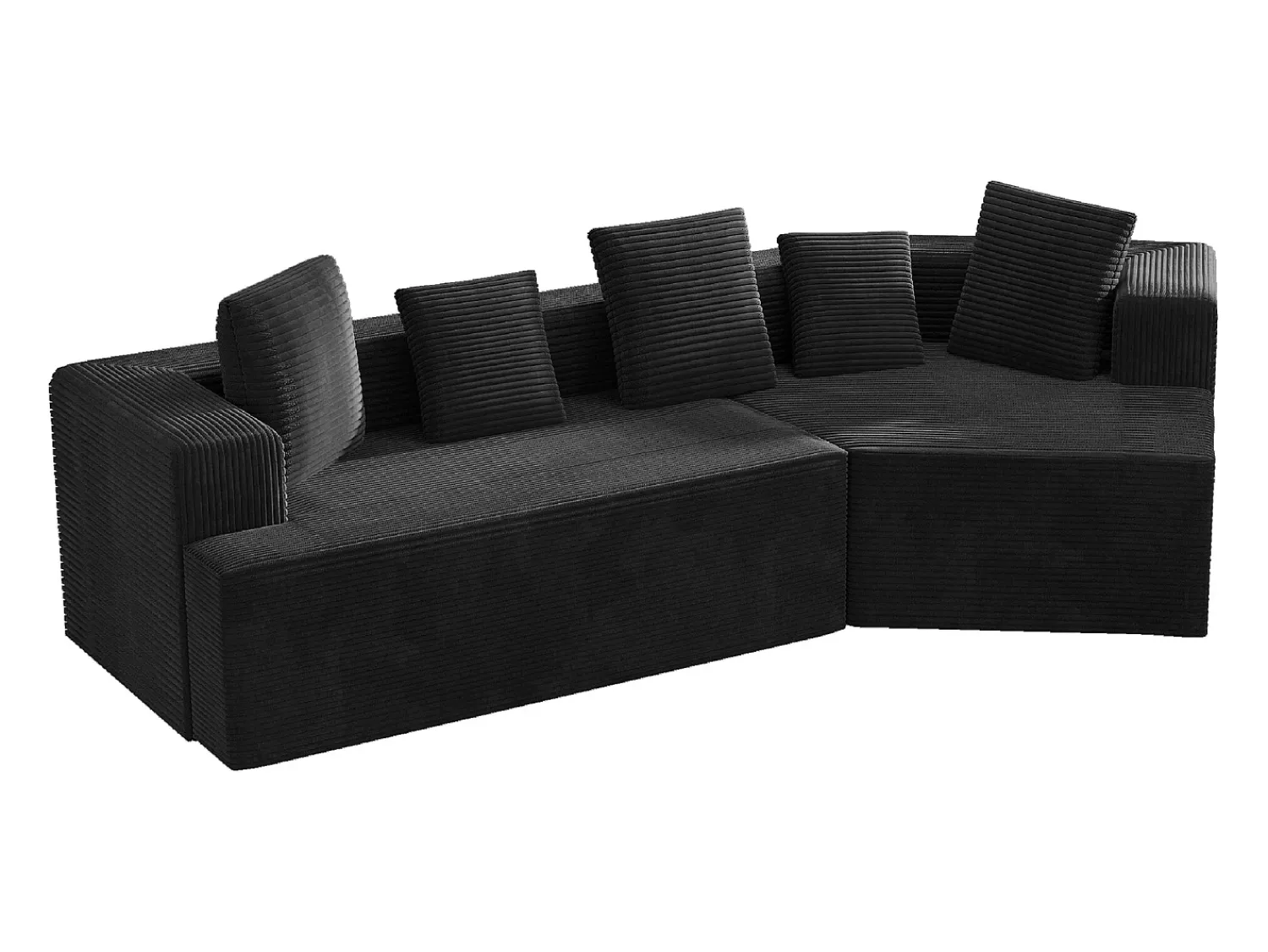 Sofá|KOMHTOM Cama acolchoada para adulto 180 x 1427 cm, sem cabeceira, com faixa LED (monocromática), base com suspensão hidráulica, bege. Preto