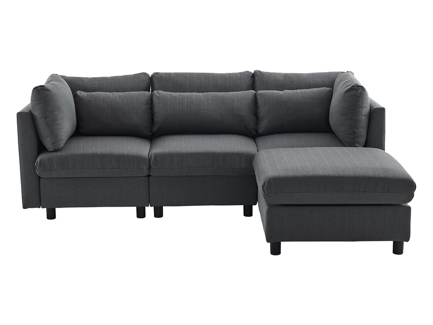 Sofá|KOMHTOM Cama acolchoada para adulto 180 x 1355 cm, sem cabeceira, com faixa LED (monocromática), base com suspensão hidráulica, bege. Cinzento