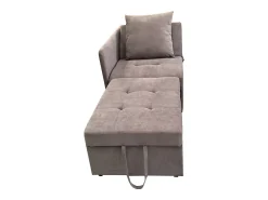 Hot Cama estofada, sofá-cama, sofá multifuncional 3 em 1 em linho, ajustável Cinzento