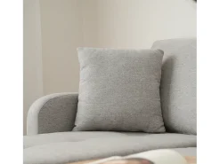 ModernLuxe Canapé d'angle avec méridienne - 3 places - tissu en coton et lin - Gris^ Sofá