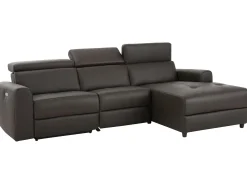 Sofá|Loft24 Capena | Sofá Chaise Lounge 3 Lugares Elétrico Direito Castanho