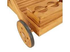 Móvel De Arrumação*vidaxl Carrinho de chá 54x87x90 cm madeira de acácia maciça Natural claro
