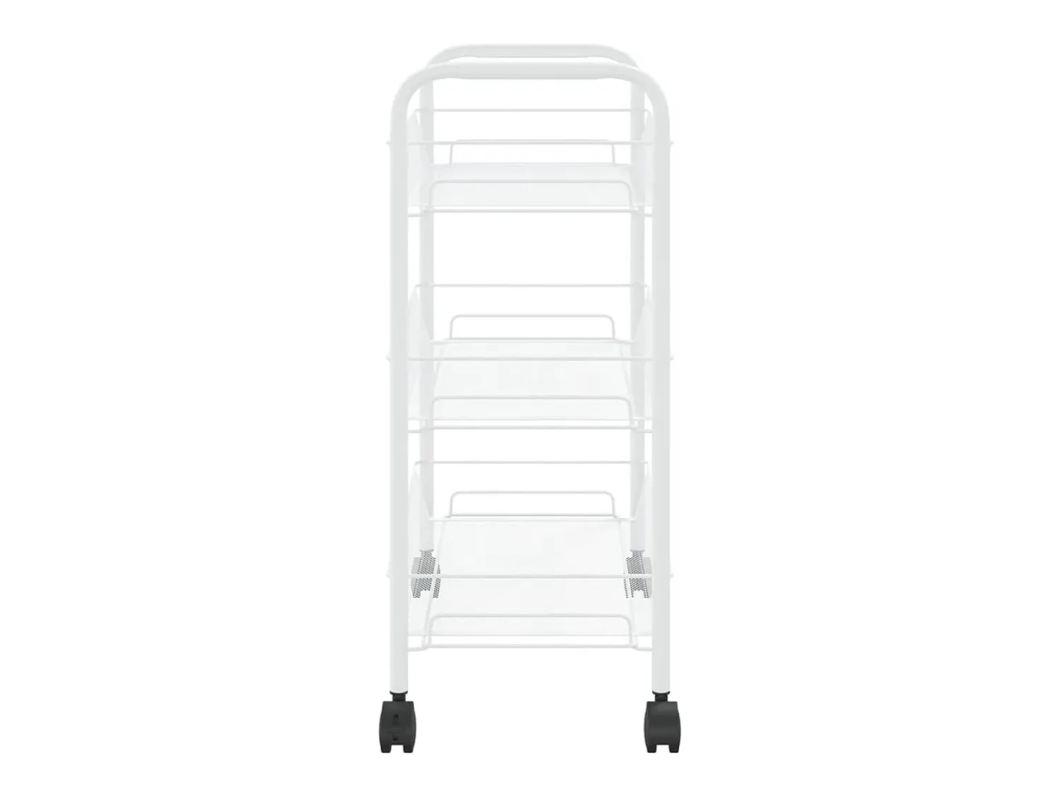 Móvel De Arrumação|vidaxl Carrinho de cozinha com 3 prateleiras ferro 46x26x64 cm Branco