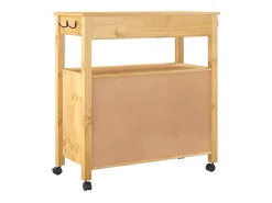 Móvel De Arrumação|vidaxl Carrinho de cozinha MONZA 84x40x88,5 cm madeira de pinho maciça Natural claro
