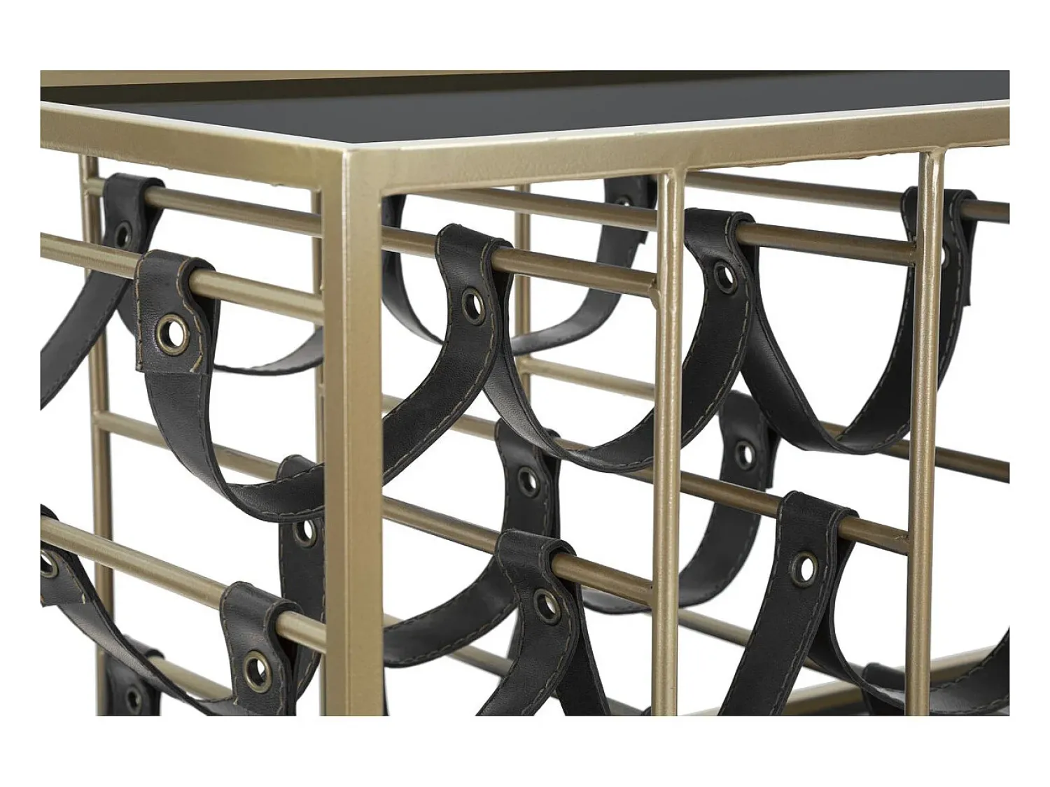Móvel De Arrumação| Carrinho VKH5, Preto, 79x39,5x82 cm, Kendra Home Dourado