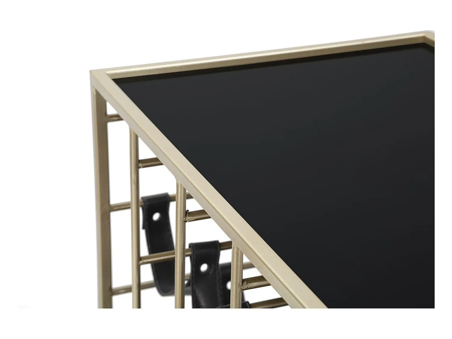 Móvel De Arrumação| Carrinho VKH5, Preto, 79x39,5x82 cm, Kendra Home Dourado