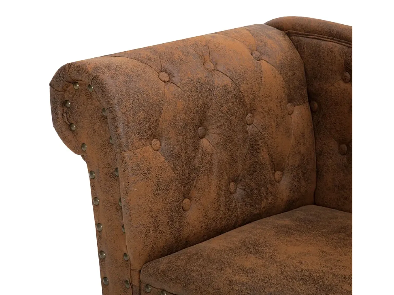 Clearance Chaise longue camurça artificial PT119784 Castanho