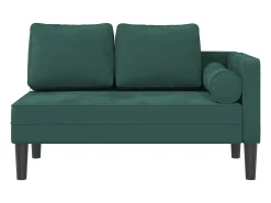Hot Chaise longue com almofadões veludo -escuro PT593667 Verde