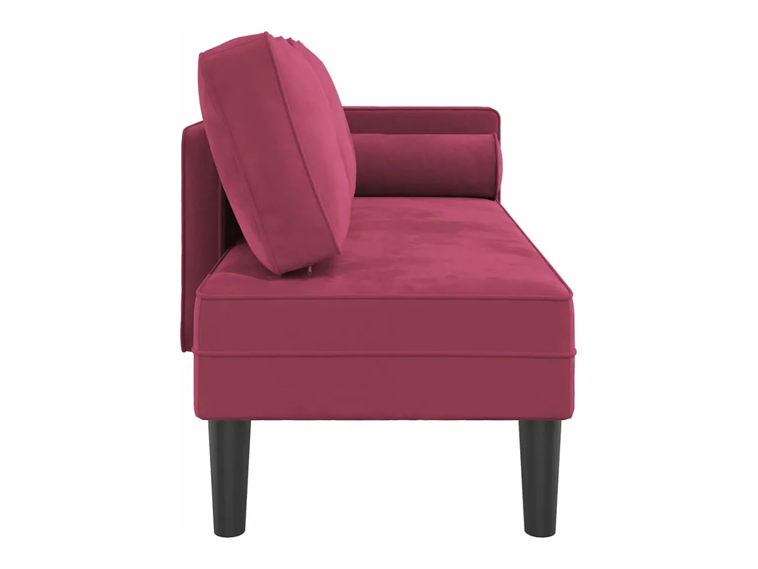 Chaise longue com almofadões veludo tinto PT644299^ Sofá